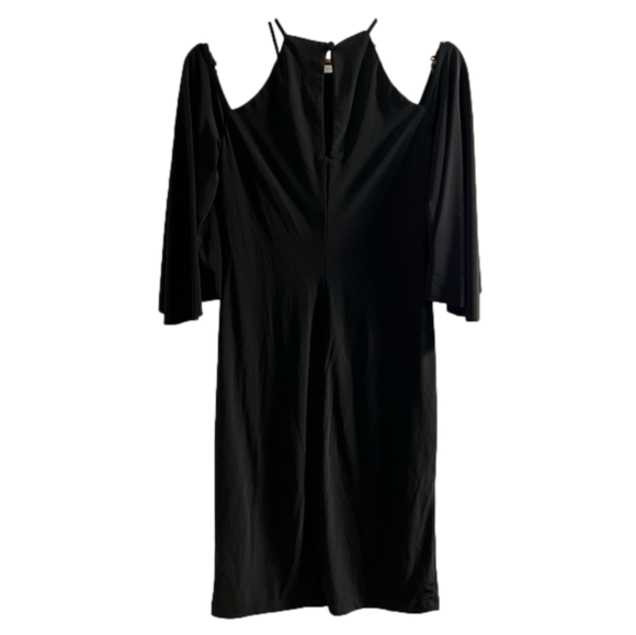 Women’s R&M Richards Black Cold Shoulder Dress - Picture 2 of 4